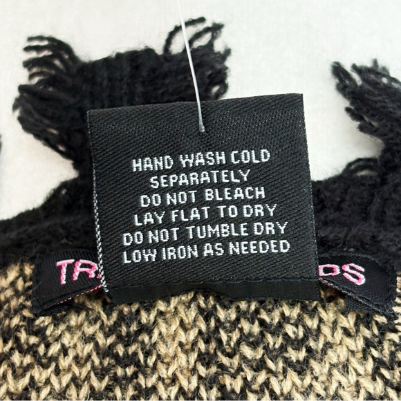 NWT Trendy Threads Tan & Black Distressed Grunge Knit Sweater 3X - Picture 13 of 16